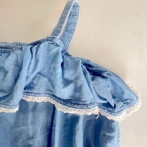 Justice Girls Chambray Romper Size 10